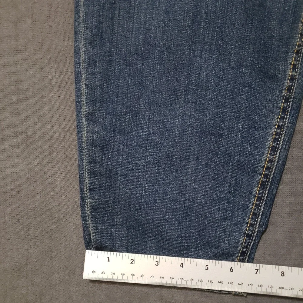 Amazon Essentials Jeans Womens 10 Blue High Rise Relaxed Leg Tapered Ankle Denim